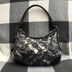 Burberry Floral Check Hobo Bag